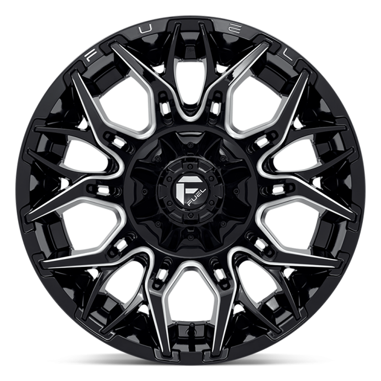 Kola z lehké slitiny D769 Twitch Glossy Black Milled Fuel